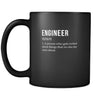 Engineer mug - Engineer noun- Engineer coffee mug Engineer coffee cup (11oz) Black-Drinkware-Teelime | shirts-hoodies-mugs