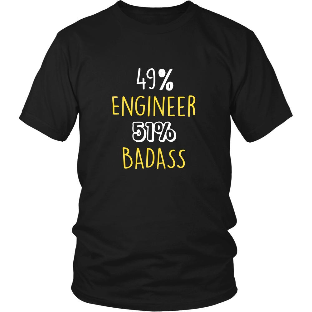Engineer Shirt - 49% Engineer 51% Badass Profession-T-shirt-Teelime | shirts-hoodies-mugs