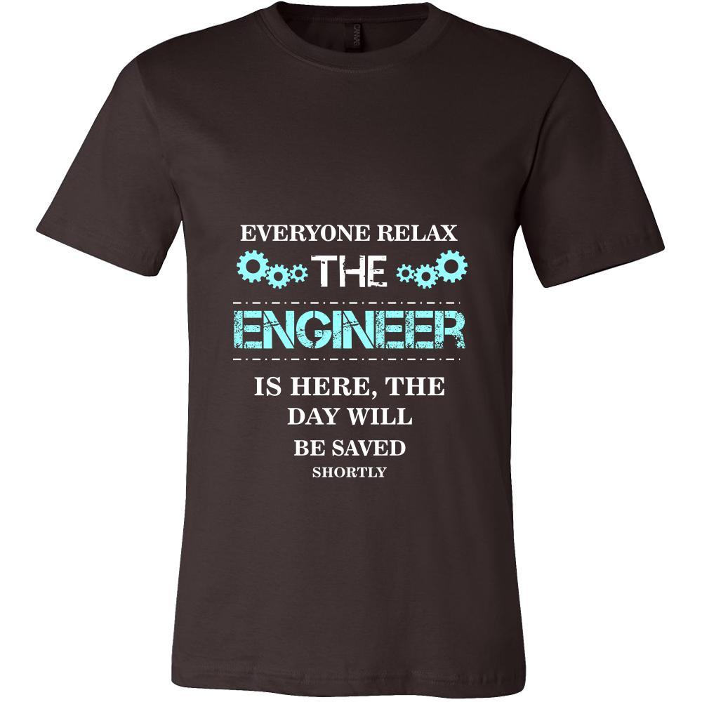 Engineer Shirt - Everyone relax the Engineer is here, the day will be save shortly - Profession Gift-T-shirt-Teelime | shirts-hoodies-mugs