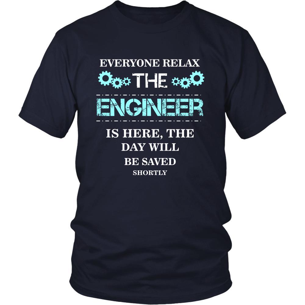 Engineer Shirt - Everyone relax the Engineer is here, the day will be save shortly - Profession Gift-T-shirt-Teelime | shirts-hoodies-mugs