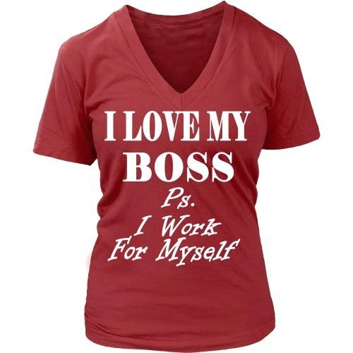 Entrepreneurs T Shirt - I love my Boss-T-shirt-Teelime | shirts-hoodies-mugs