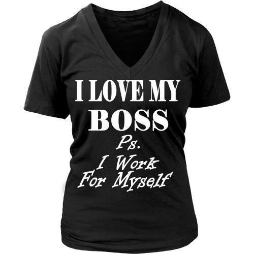 Entrepreneurs T Shirt - I love my Boss-T-shirt-Teelime | shirts-hoodies-mugs