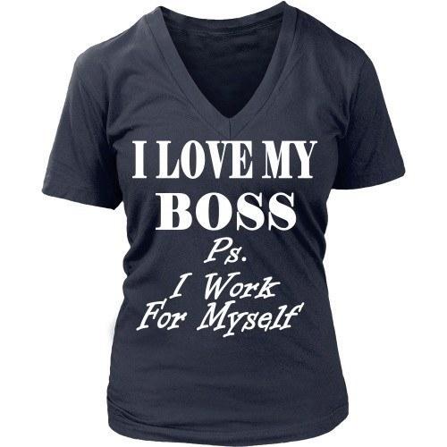 Entrepreneurs T Shirt - I love my Boss-T-shirt-Teelime | shirts-hoodies-mugs