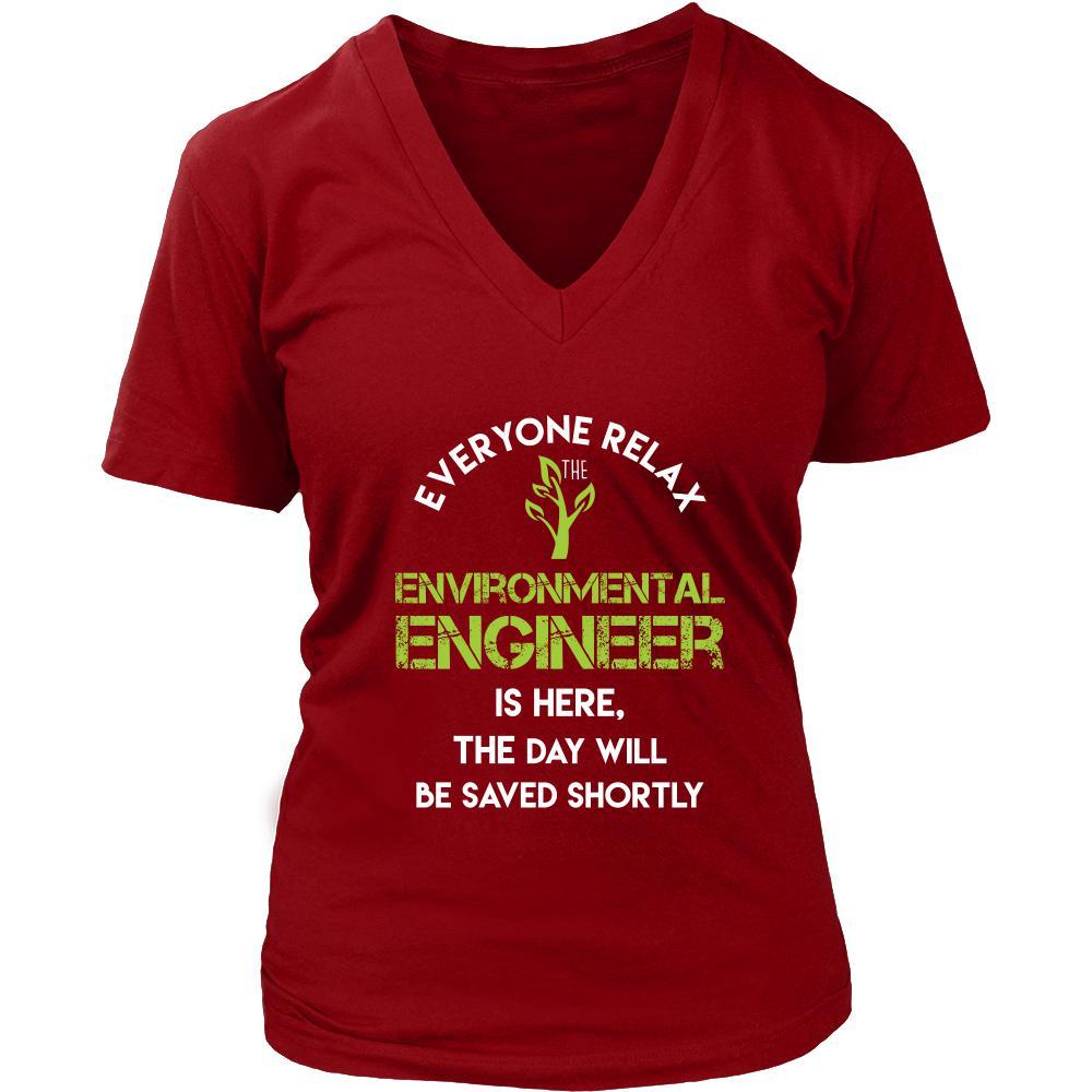 Environmental Engineer Shirt - Everyone relax the Environmental Engineer is here, the day will be save shortly - Profession Gift-T-shirt-Teelime | shirts-hoodies-mugs