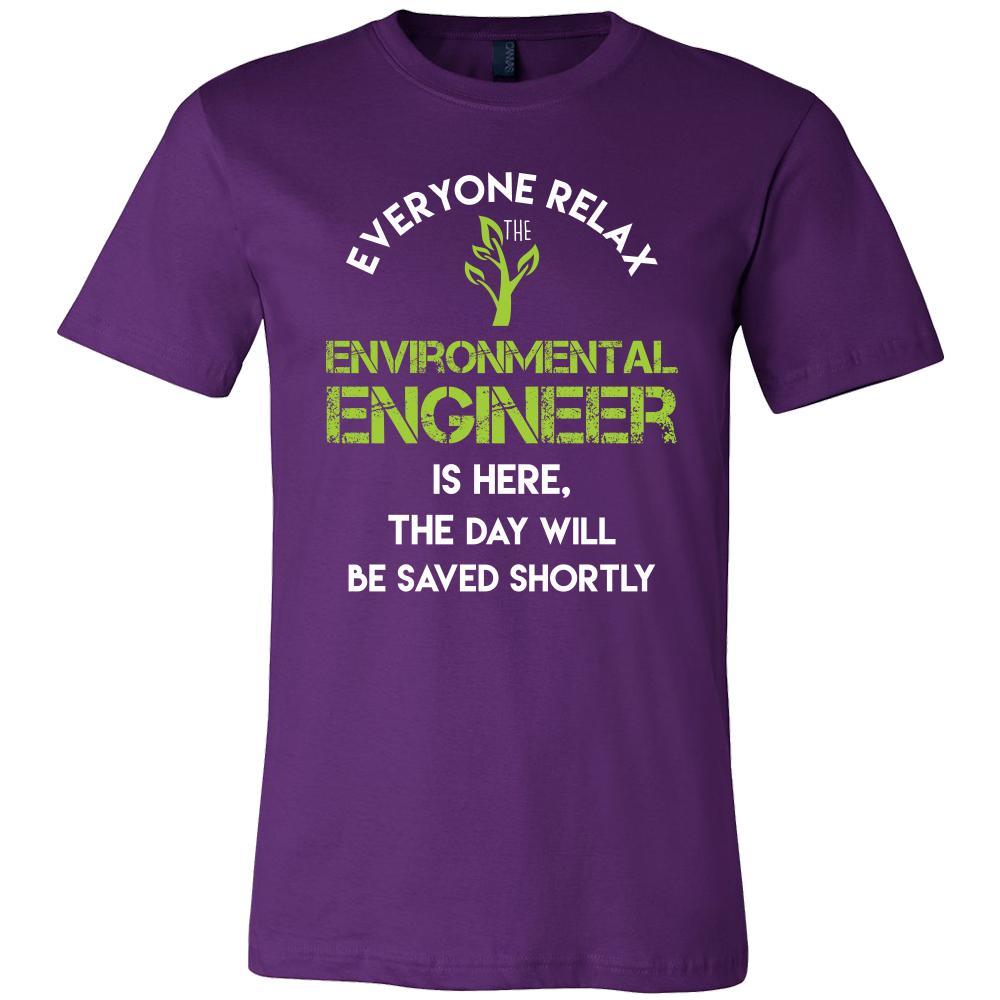 Environmental Engineer Shirt - Everyone relax the Environmental Engineer is here, the day will be save shortly - Profession Gift-T-shirt-Teelime | shirts-hoodies-mugs
