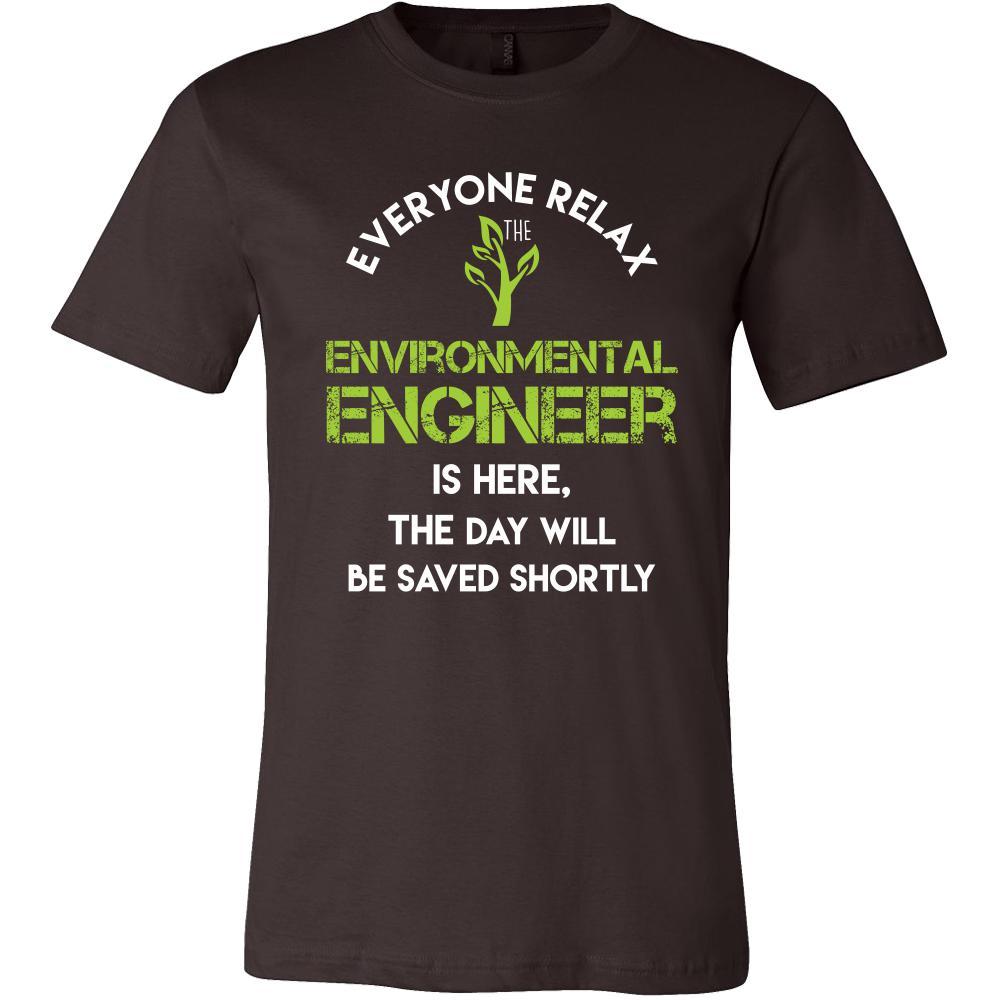 Environmental Engineer Shirt - Everyone relax the Environmental Engineer is here, the day will be save shortly - Profession Gift-T-shirt-Teelime | shirts-hoodies-mugs