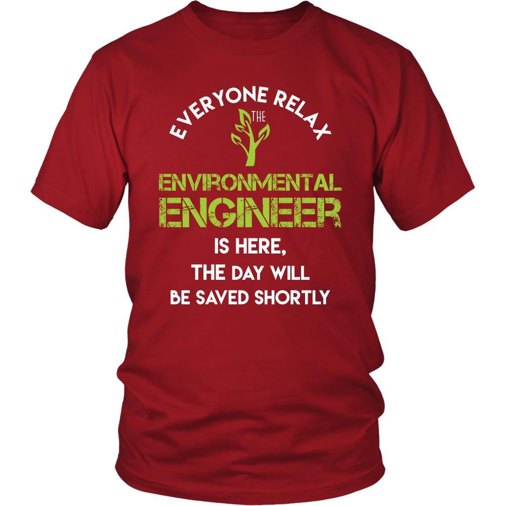 Environmental Engineer Shirt - Everyone relax the Environmental Engineer is here, the day will be save shortly - Profession Gift-T-shirt-Teelime | shirts-hoodies-mugs