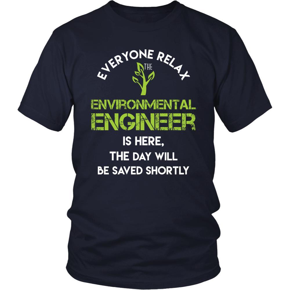 Environmental Engineer Shirt - Everyone relax the Environmental Engineer is here, the day will be save shortly - Profession Gift-T-shirt-Teelime | shirts-hoodies-mugs