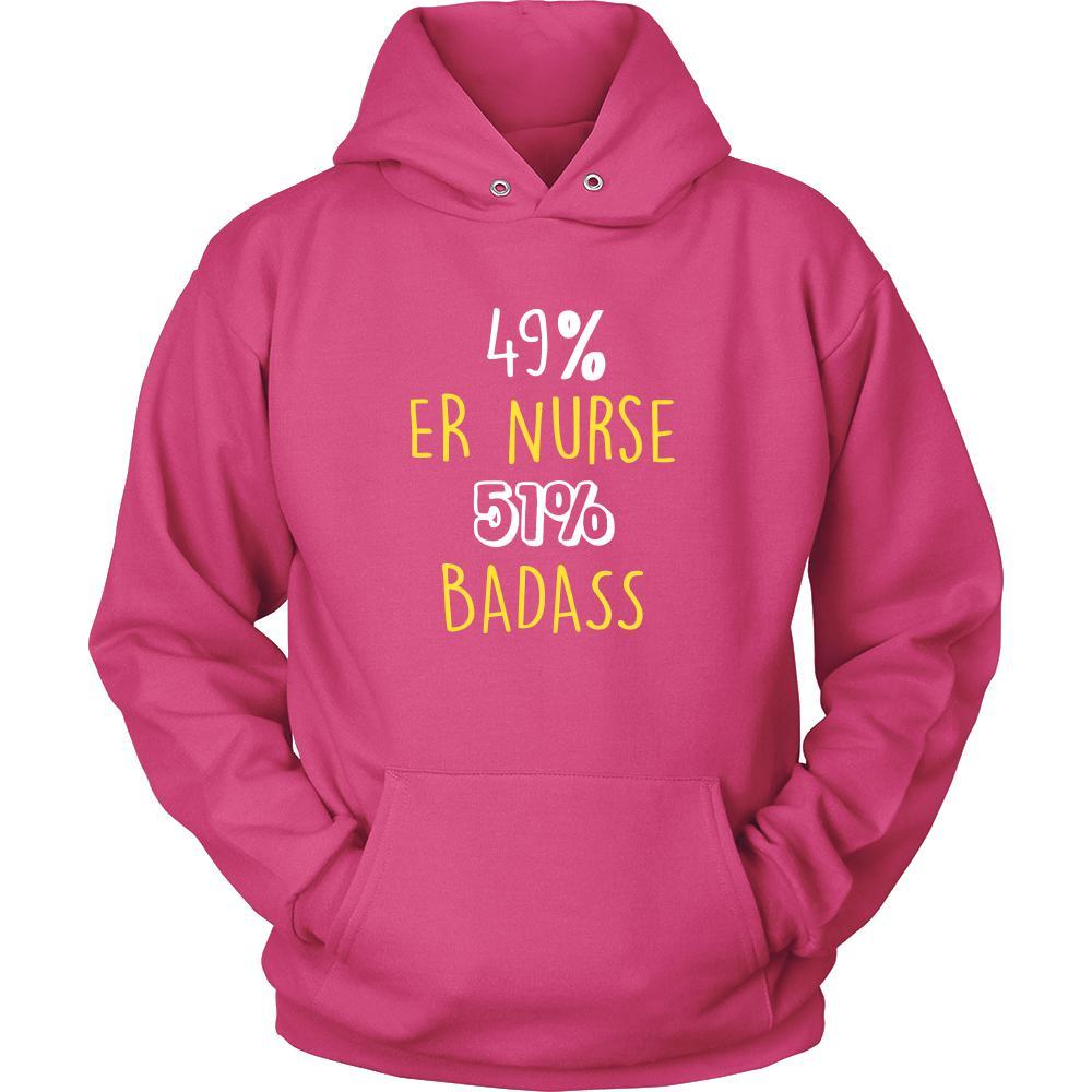 ER Nurse Shirt - 49% ER Nurse 51% Badass Profession-T-shirt-Teelime | shirts-hoodies-mugs