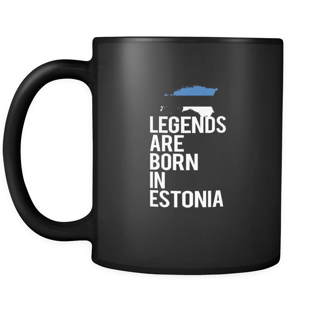 Estonia Legends are born in Estonia 11oz Black Mug-Drinkware-Teelime | shirts-hoodies-mugs