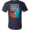 Every Patient Leaves a Pawprint on my heart - Back Print-T-shirt-Teelime | shirts-hoodies-mugs