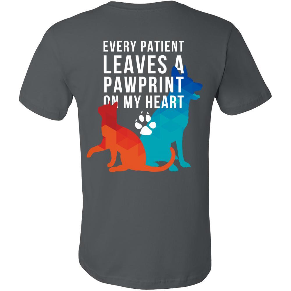 Every Patient Leaves a Pawprint on my Heart - Tharp Animal Health Care-T-shirt-Teelime | shirts-hoodies-mugs