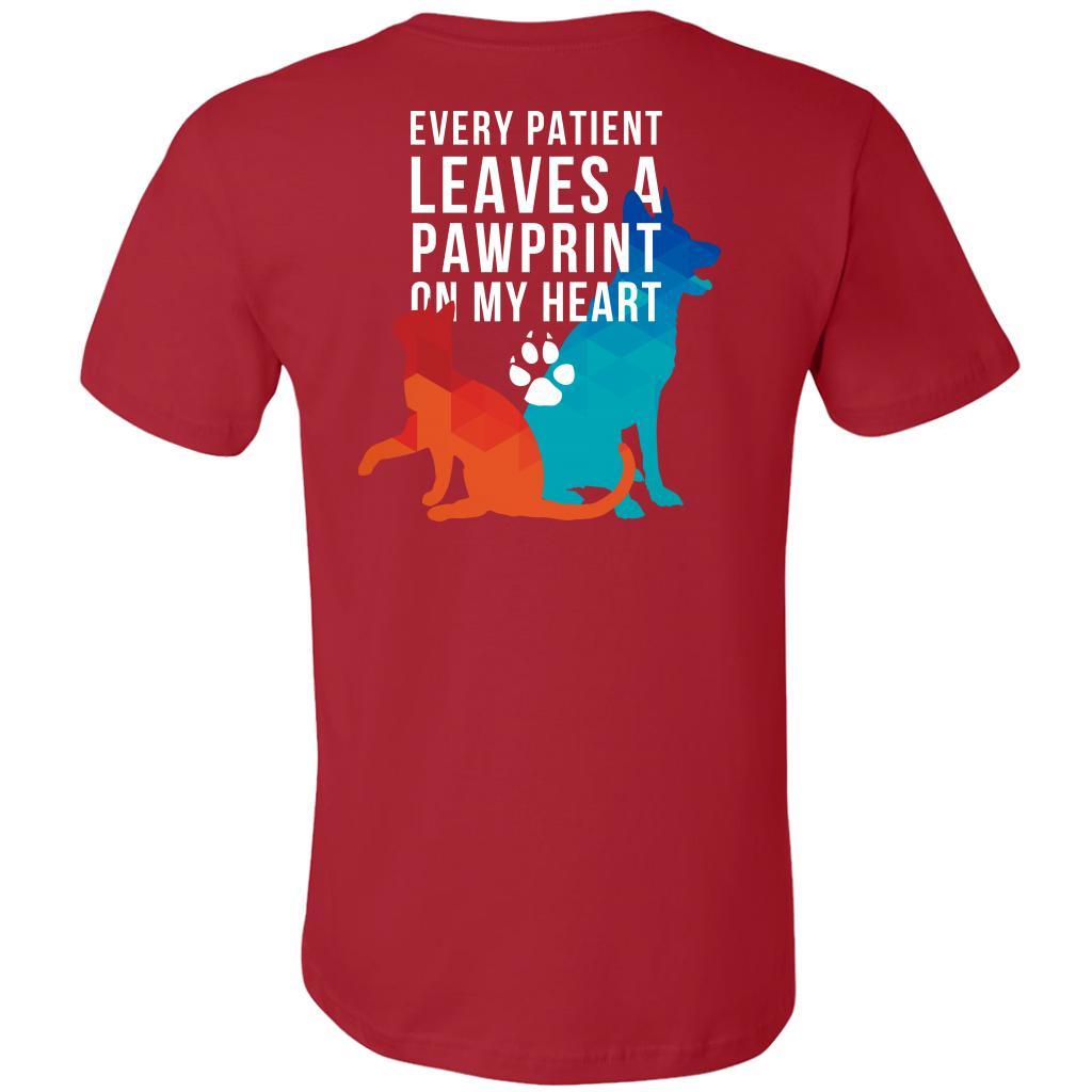 Every Patient Leaves a Pawprint on my Heart - Tharp Animal Health Care-T-shirt-Teelime | shirts-hoodies-mugs