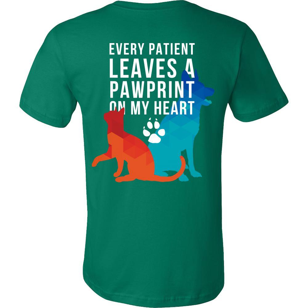 Every Patient Leaves a Pawprint on my Heart - Tharp Animal Health Care-T-shirt-Teelime | shirts-hoodies-mugs