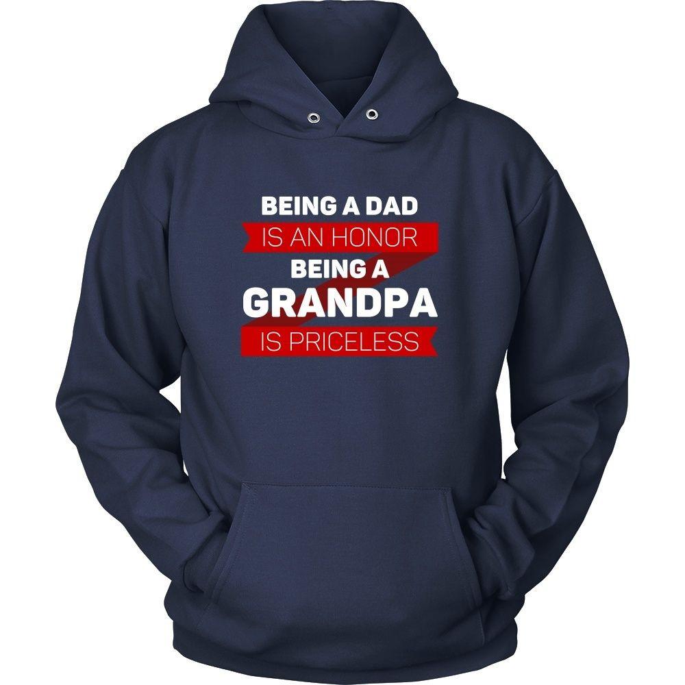 Family T Shirt - Being a Dad is an honor Being a Grandpa is priceless-T-shirt-Teelime | shirts-hoodies-mugs