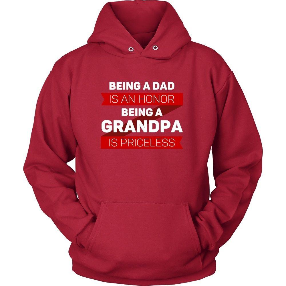 Family T Shirt - Being a Dad is an honor Being a Grandpa is priceless-T-shirt-Teelime | shirts-hoodies-mugs