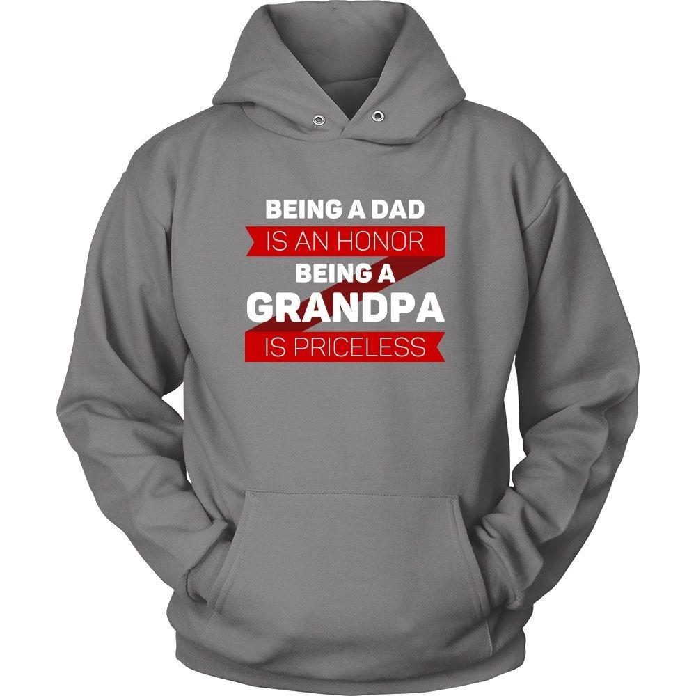 Family T Shirt - Being a Dad is an honor Being a Grandpa is priceless-T-shirt-Teelime | shirts-hoodies-mugs