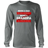 Family T Shirt - Being a Dad is an honor Being a Grandpa is priceless-T-shirt-Teelime | shirts-hoodies-mugs