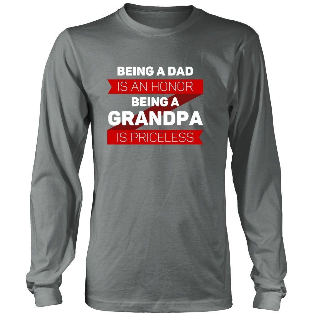 Family T Shirt - Being a Dad is an honor Being a Grandpa is priceless-T-shirt-Teelime | shirts-hoodies-mugs