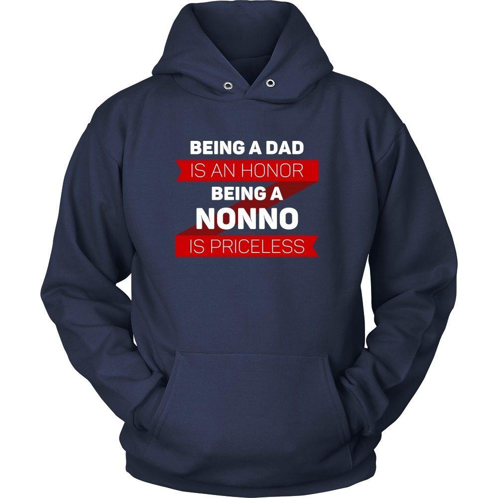 Family T Shirt - Being a Dad is an honor Being a Nonno is priceless Grandpa-T-shirt-Teelime | shirts-hoodies-mugs