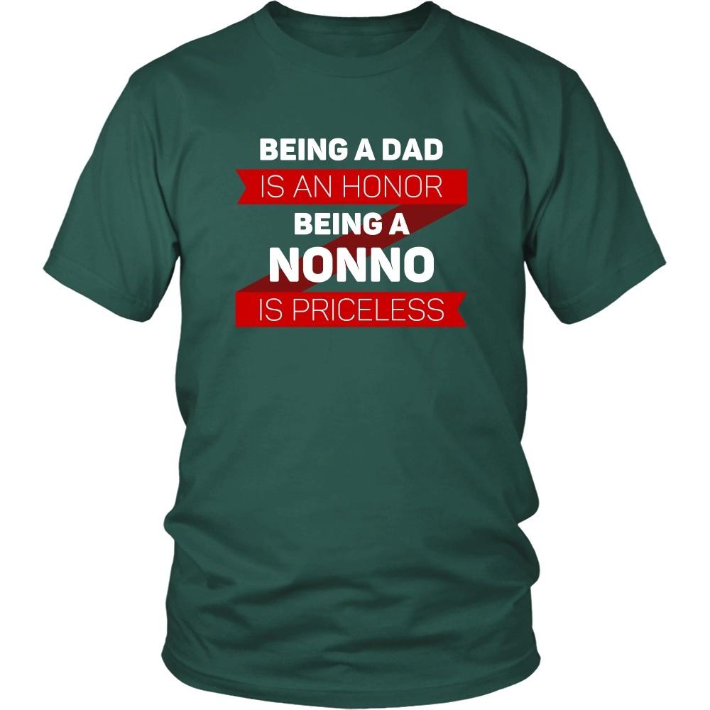 Family T Shirt - Being a Dad is an honor Being a Nonno is priceless Grandpa-T-shirt-Teelime | shirts-hoodies-mugs