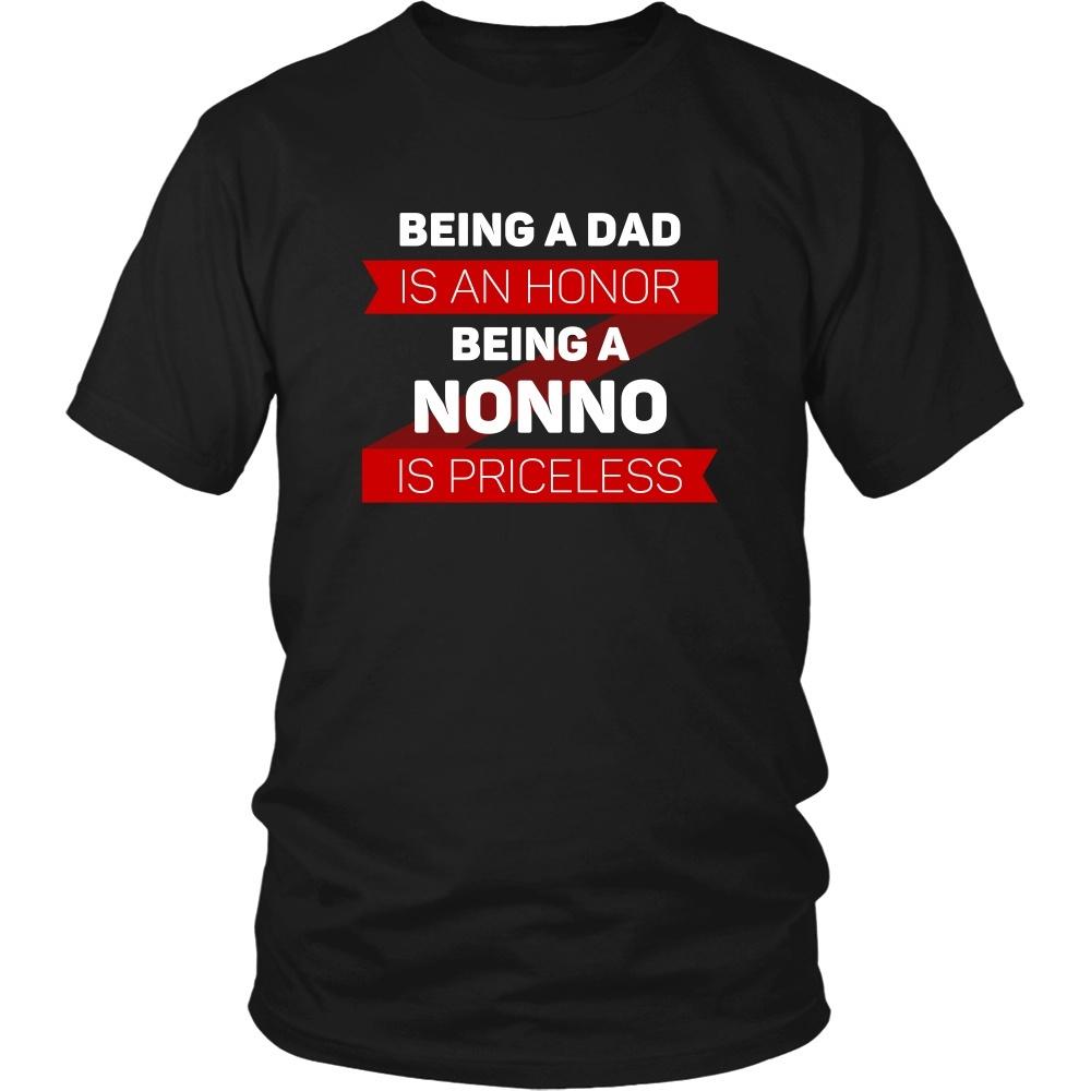 Family T Shirt - Being a Dad is an honor Being a Nonno is priceless Grandpa-T-shirt-Teelime | shirts-hoodies-mugs
