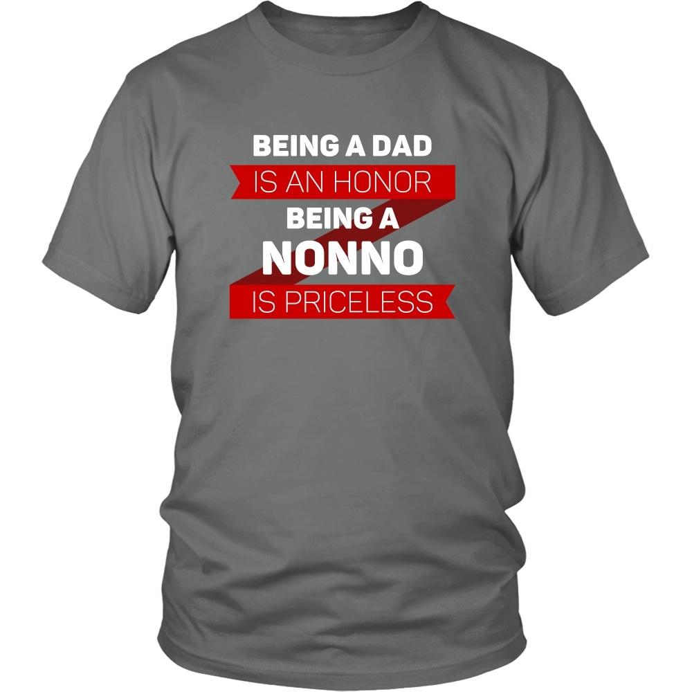 Family T Shirt - Being a Dad is an honor Being a Nonno is priceless Grandpa-T-shirt-Teelime | shirts-hoodies-mugs