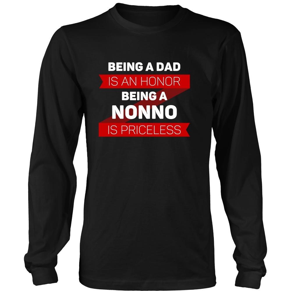 Family T Shirt - Being a Dad is an honor Being a Nonno is priceless Grandpa-T-shirt-Teelime | shirts-hoodies-mugs