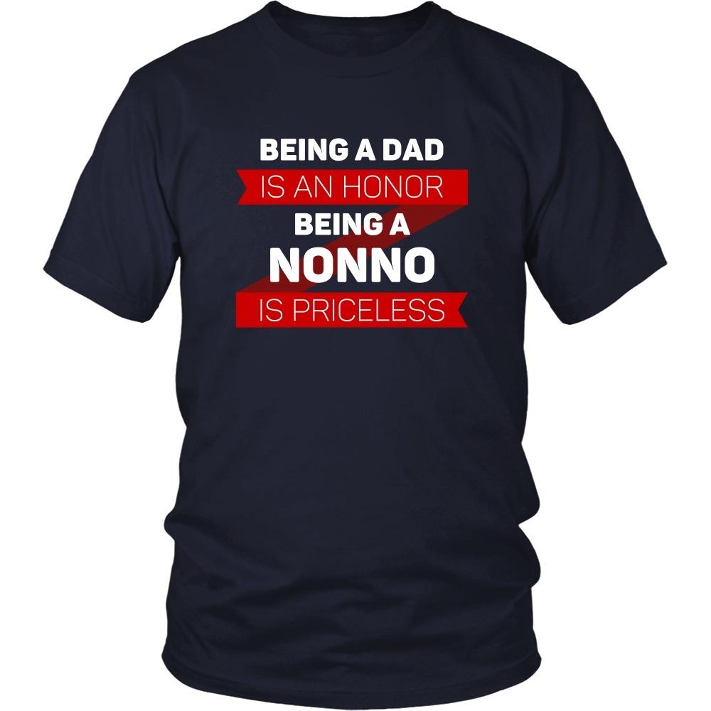 Family T Shirt - Being a Dad is an honor Being a Nonno is priceless Grandpa-T-shirt-Teelime | shirts-hoodies-mugs