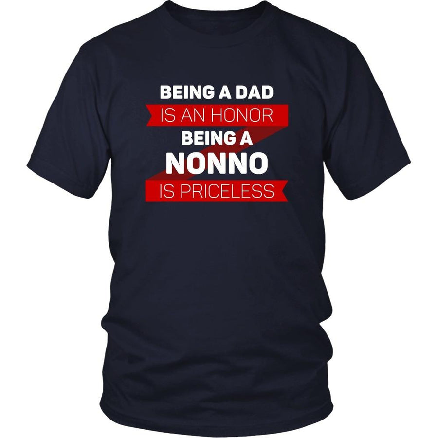 Family T Shirt - Being a Dad is an honor Being a Nonno is priceless Grandpa-T-shirt-Teelime | shirts-hoodies-mugs