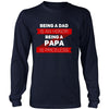 Family T Shirt - Being a Dad is an honor Being a Papa is priceless Grandpa-T-shirt-Teelime | shirts-hoodies-mugs