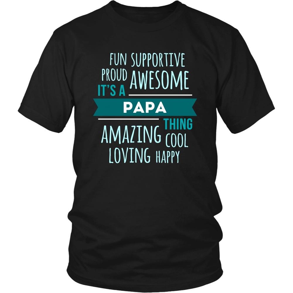 Family T Shirt - Fun Supportive Proud Awesome It's a Papa thing Amazing Cool Loving Happy Grandpa-T-shirt-Teelime | shirts-hoodies-mugs