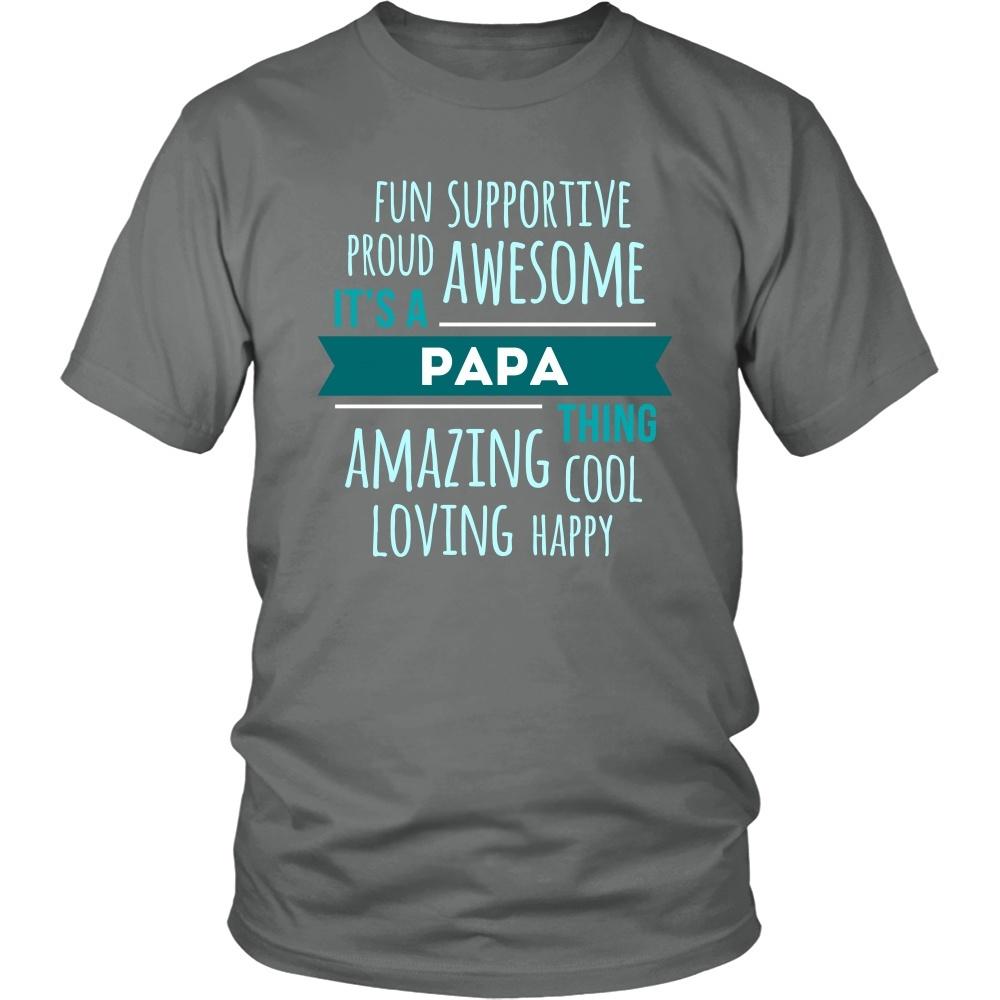 Family T Shirt - Fun Supportive Proud Awesome It's a Papa thing Amazing Cool Loving Happy Grandpa-T-shirt-Teelime | shirts-hoodies-mugs
