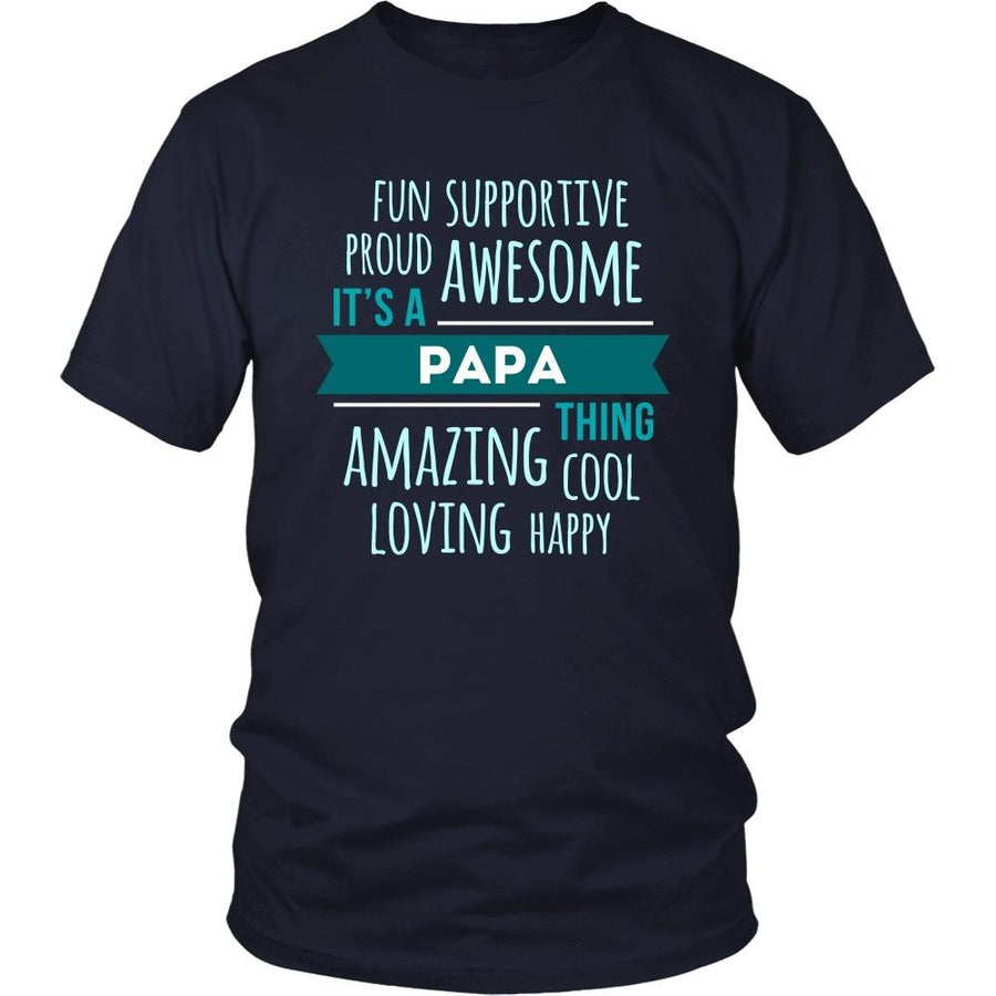 Family T Shirt - Fun Supportive Proud Awesome It's a Papa thing Amazing Cool Loving Happy Grandpa-T-shirt-Teelime | shirts-hoodies-mugs