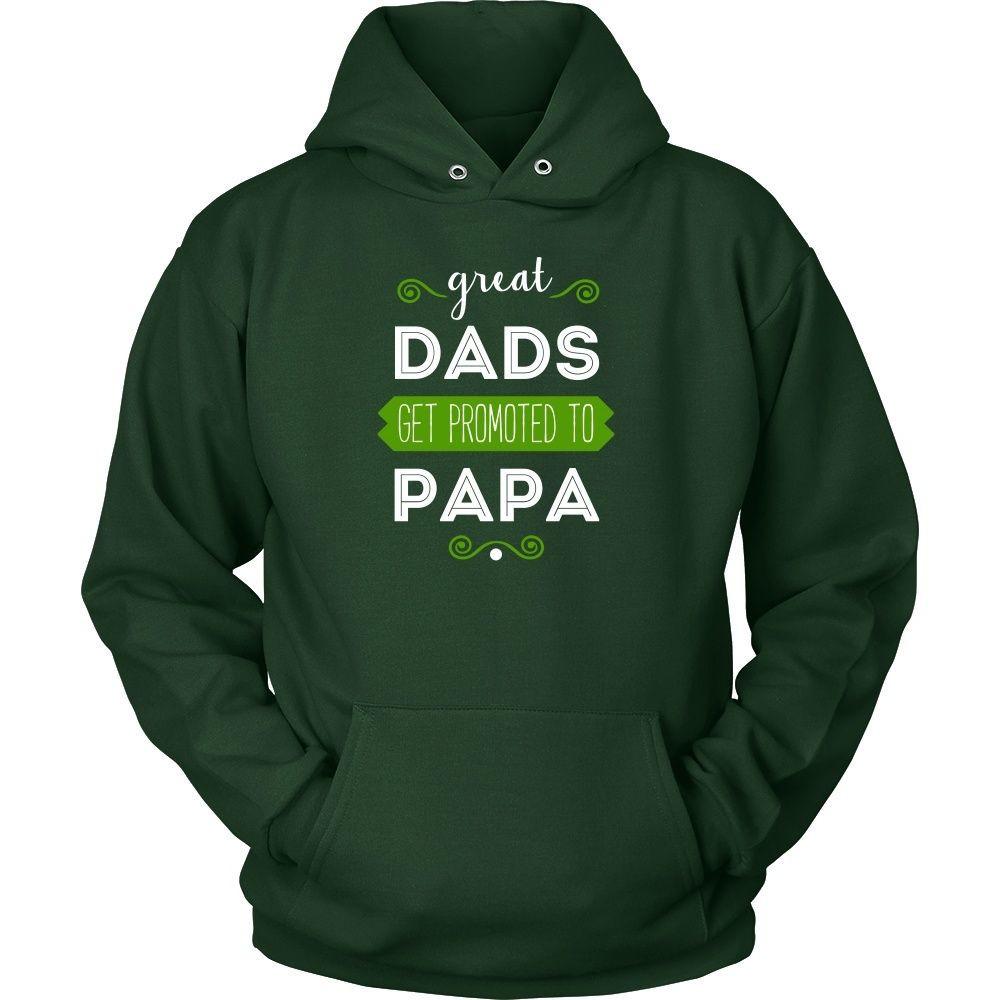Family T Shirt - Great Dads get promoted to Papa Grandpa-T-shirt-Teelime | shirts-hoodies-mugs