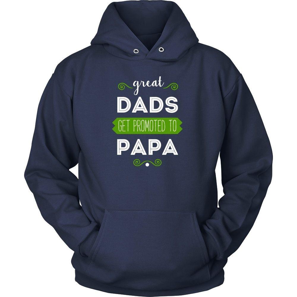 Family T Shirt - Great Dads get promoted to Papa Grandpa-T-shirt-Teelime | shirts-hoodies-mugs