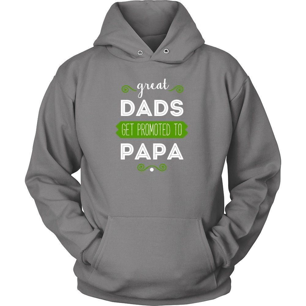 Family T Shirt - Great Dads get promoted to Papa Grandpa-T-shirt-Teelime | shirts-hoodies-mugs