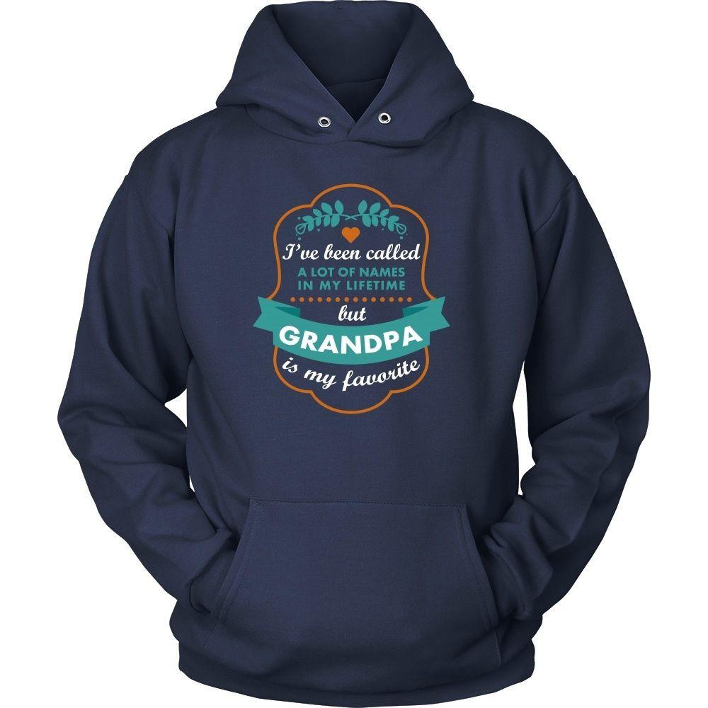 Family T Shirt - I've been called a lot of names in my lifetime but Grandpa is my favourite-T-shirt-Teelime | shirts-hoodies-mugs
