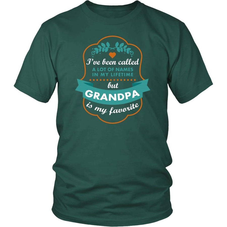 Family T Shirt - I've been called a lot of names in my lifetime but Grandpa is my favourite-T-shirt-Teelime | shirts-hoodies-mugs