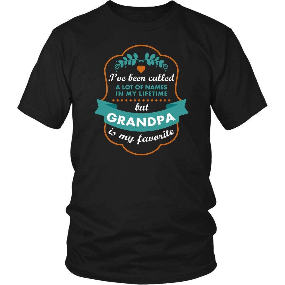 Family T Shirt - I've been called a lot of names in my lifetime but Grandpa is my favourite-T-shirt-Teelime | shirts-hoodies-mugs