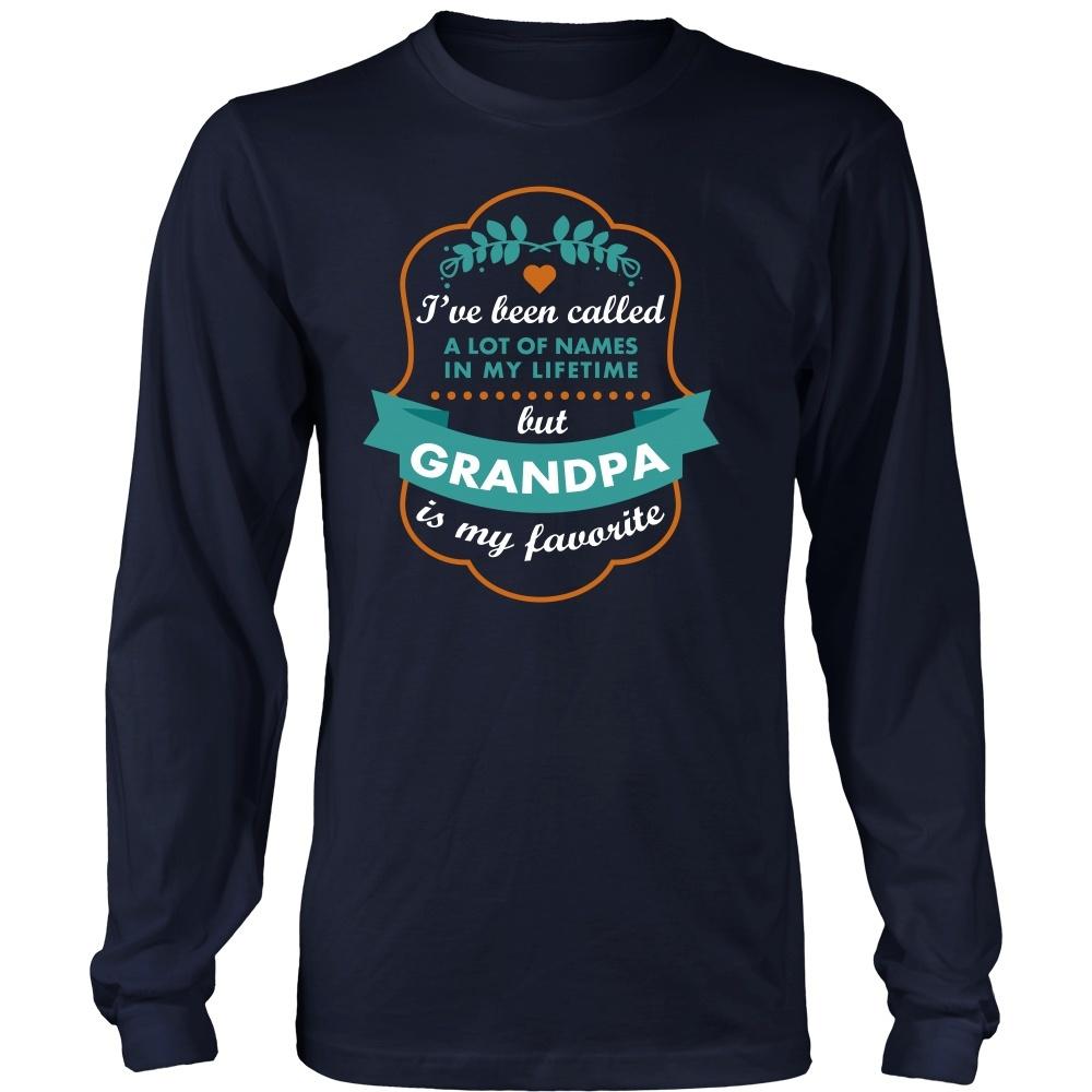 Family T Shirt - I've been called a lot of names in my lifetime but Grandpa is my favourite-T-shirt-Teelime | shirts-hoodies-mugs