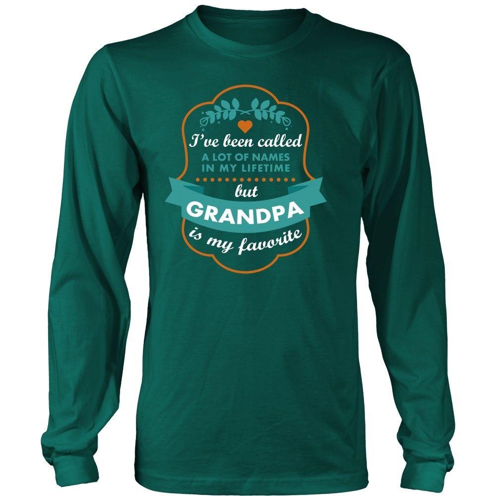 Family T Shirt - I've been called a lot of names in my lifetime but Grandpa is my favourite-T-shirt-Teelime | shirts-hoodies-mugs