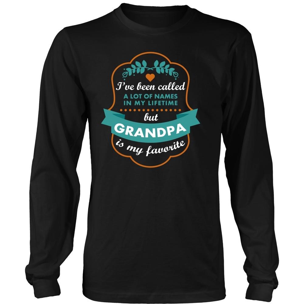 Family T Shirt - I've been called a lot of names in my lifetime but Grandpa is my favourite-T-shirt-Teelime | shirts-hoodies-mugs