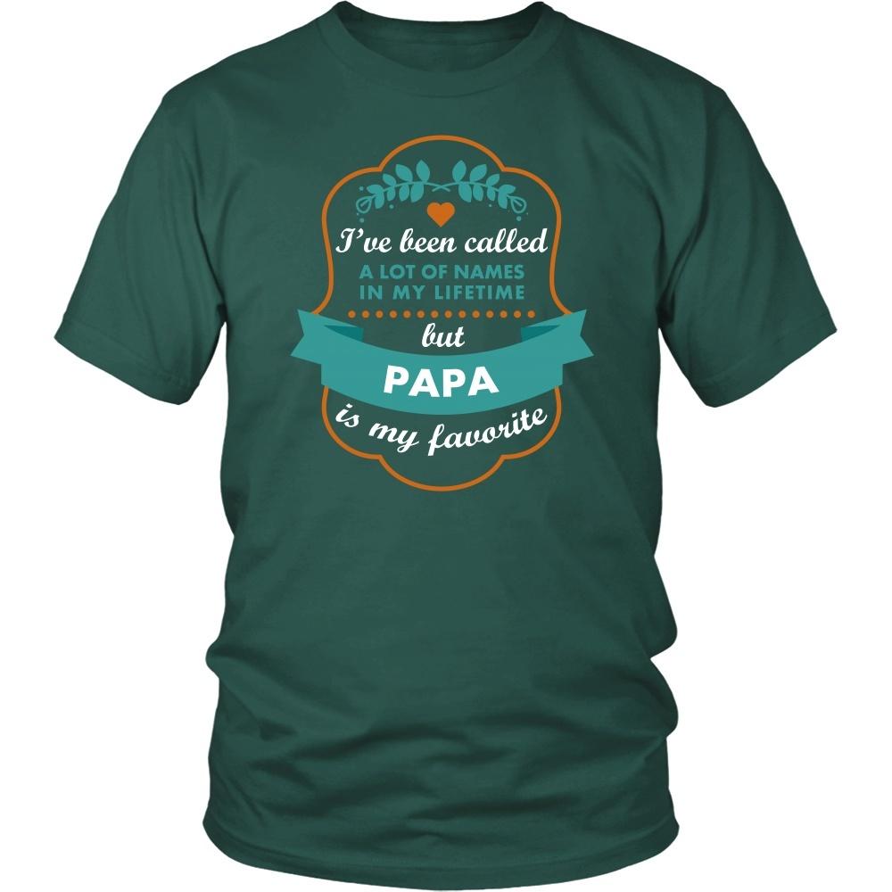 Family T Shirt - I've been called a lot of names in my lifetime but Papa is my favourite-T-shirt-Teelime | shirts-hoodies-mugs