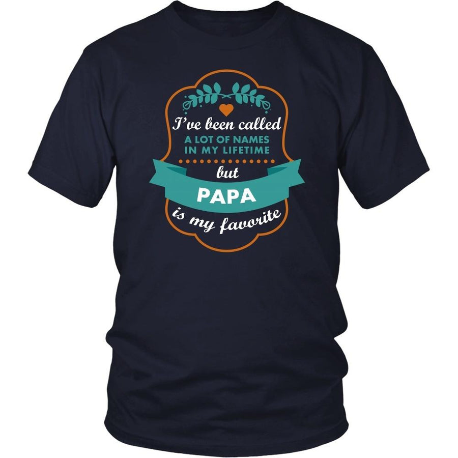 Family T Shirt - I've been called a lot of names in my lifetime but Papa is my favourite-T-shirt-Teelime | shirts-hoodies-mugs