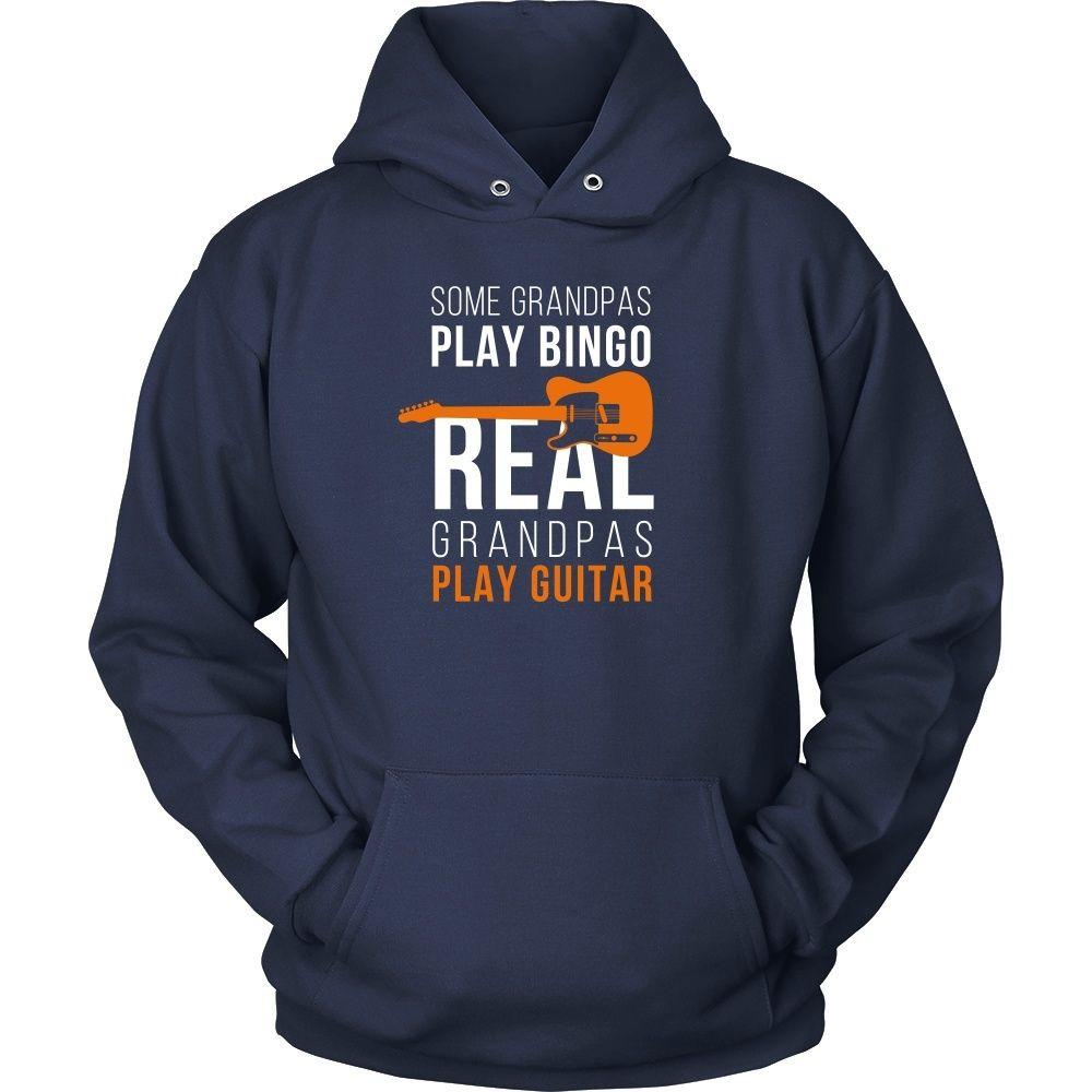 Family T Shirt - Some Grandpas play Bingo Real Grandpas play Quitar-T-shirt-Teelime | shirts-hoodies-mugs