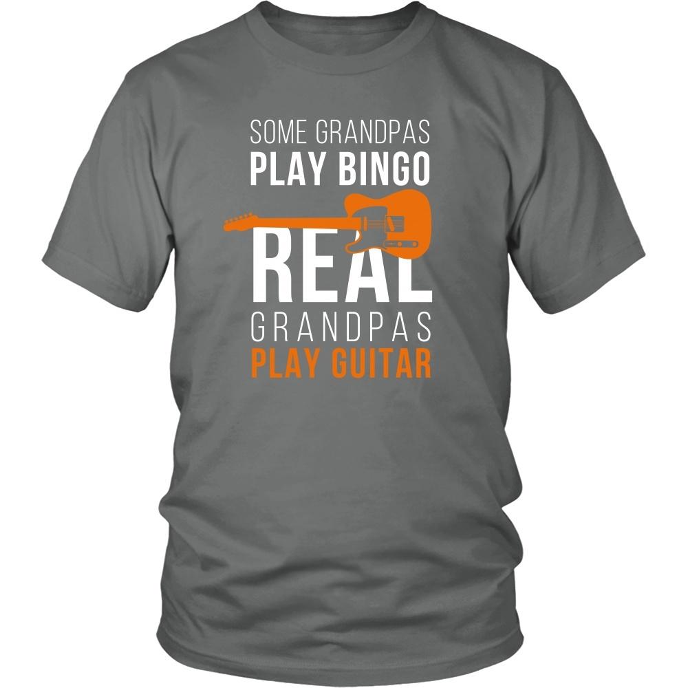 Family T Shirt - Some Grandpas play Bingo Real Grandpas play Quitar-T-shirt-Teelime | shirts-hoodies-mugs