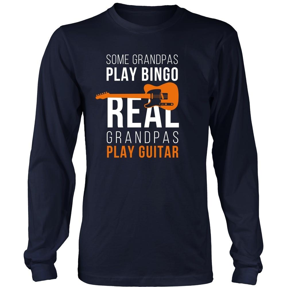Family T Shirt - Some Grandpas play Bingo Real Grandpas play Quitar-T-shirt-Teelime | shirts-hoodies-mugs