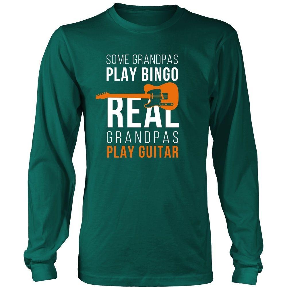 Family T Shirt - Some Grandpas play Bingo Real Grandpas play Quitar-T-shirt-Teelime | shirts-hoodies-mugs