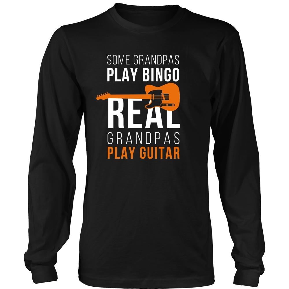 Family T Shirt - Some Grandpas play Bingo Real Grandpas play Quitar-T-shirt-Teelime | shirts-hoodies-mugs